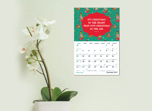 Holidays and Events Wall Calendar 2017 123Greetings com